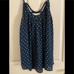 Blue Diamond Print Tank Top